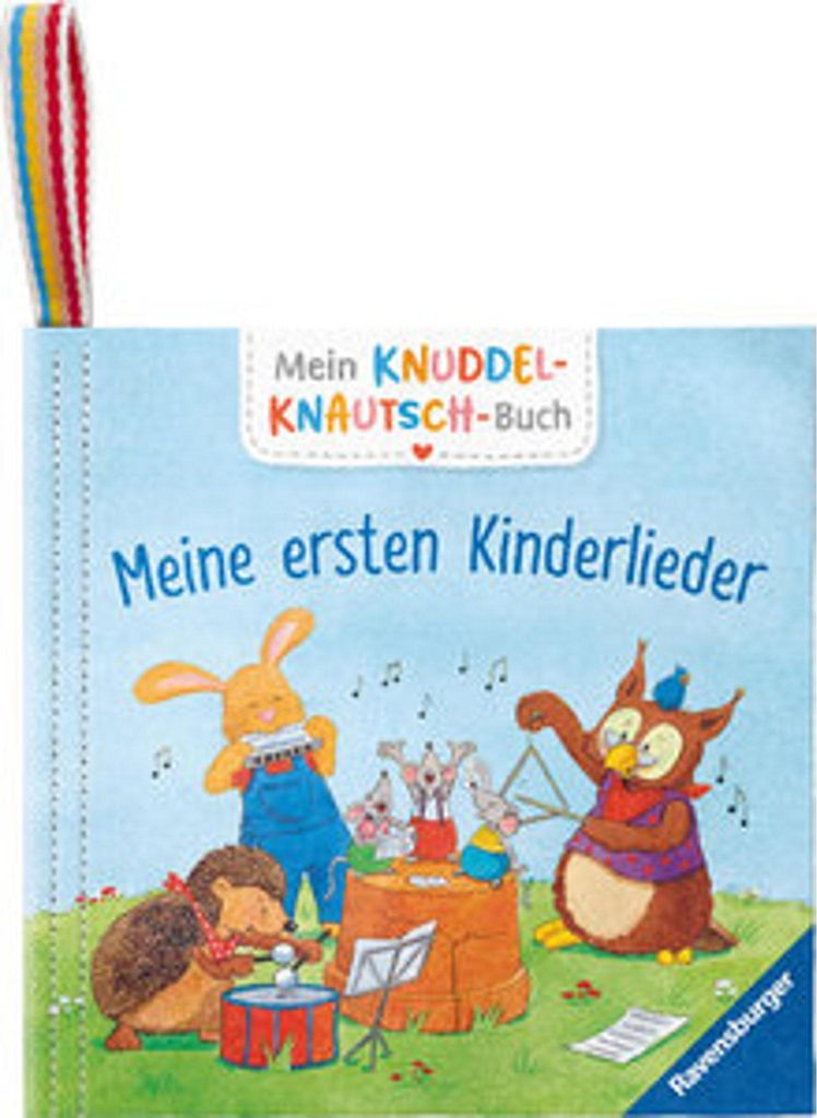 Ravensburger Mein Knuddel-Knautsch-Buch: Meine ersten Kinderlieder, weiches Stoffbuch, waschbares Badebuch, Babyspielzeug ab 6 Monate