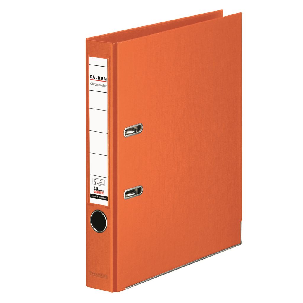 Falken Chromocolor-Voll-PP-Ordner A4, S50, mit Einsteckschild orange