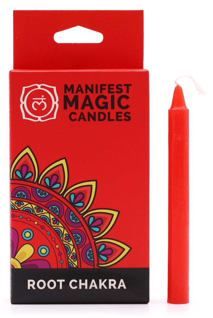 Absichtskerzen SET 12 Stück CHAKRA Basics Roots rotes Produktbild 