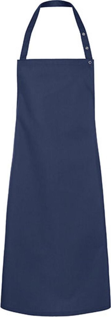 Karlowsky Latzschürze SANTORINI 75 x 95 cm unisex Druckknopf Polyester/Baumwollmix waschecht pflegeleicht Marine