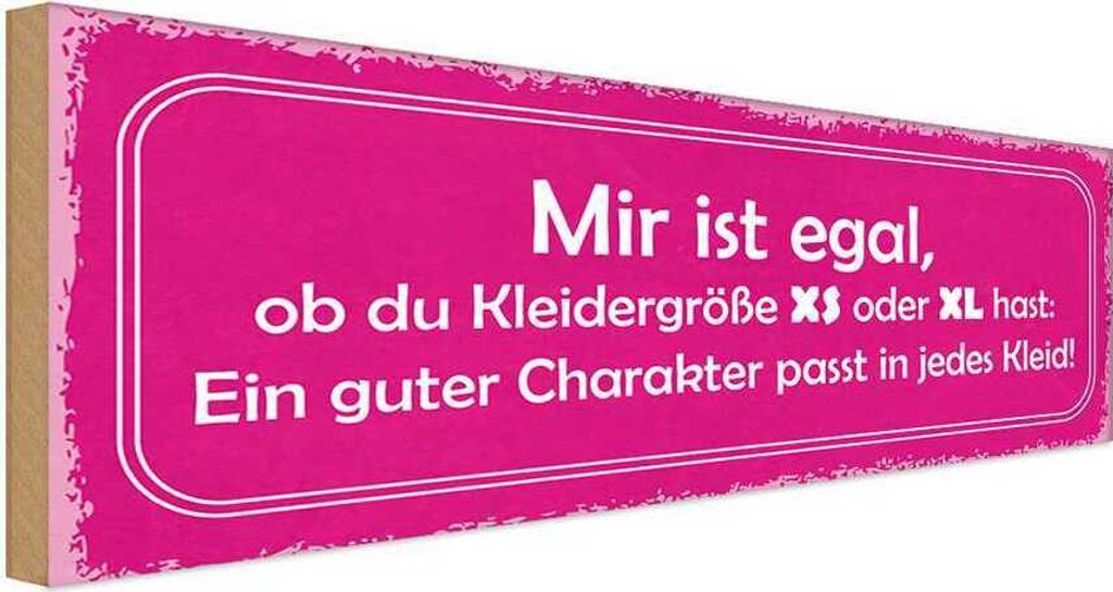 vianmo Holzschild 10x27 cm egal Kleidergröße XS oder XL Dekoration