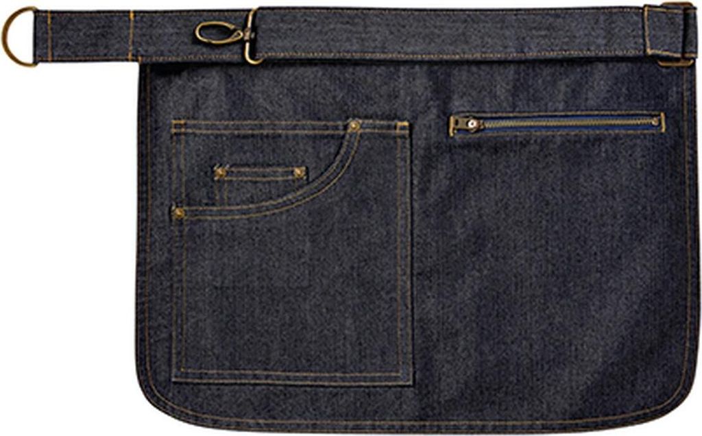 Premier Workwear PR138 | Schürze Metro Utility Hip Apron, 31 x 32 cm - Farbe: Indigo Denim (ca. Pantone 2380C) - Größe: 31 x 32 cm