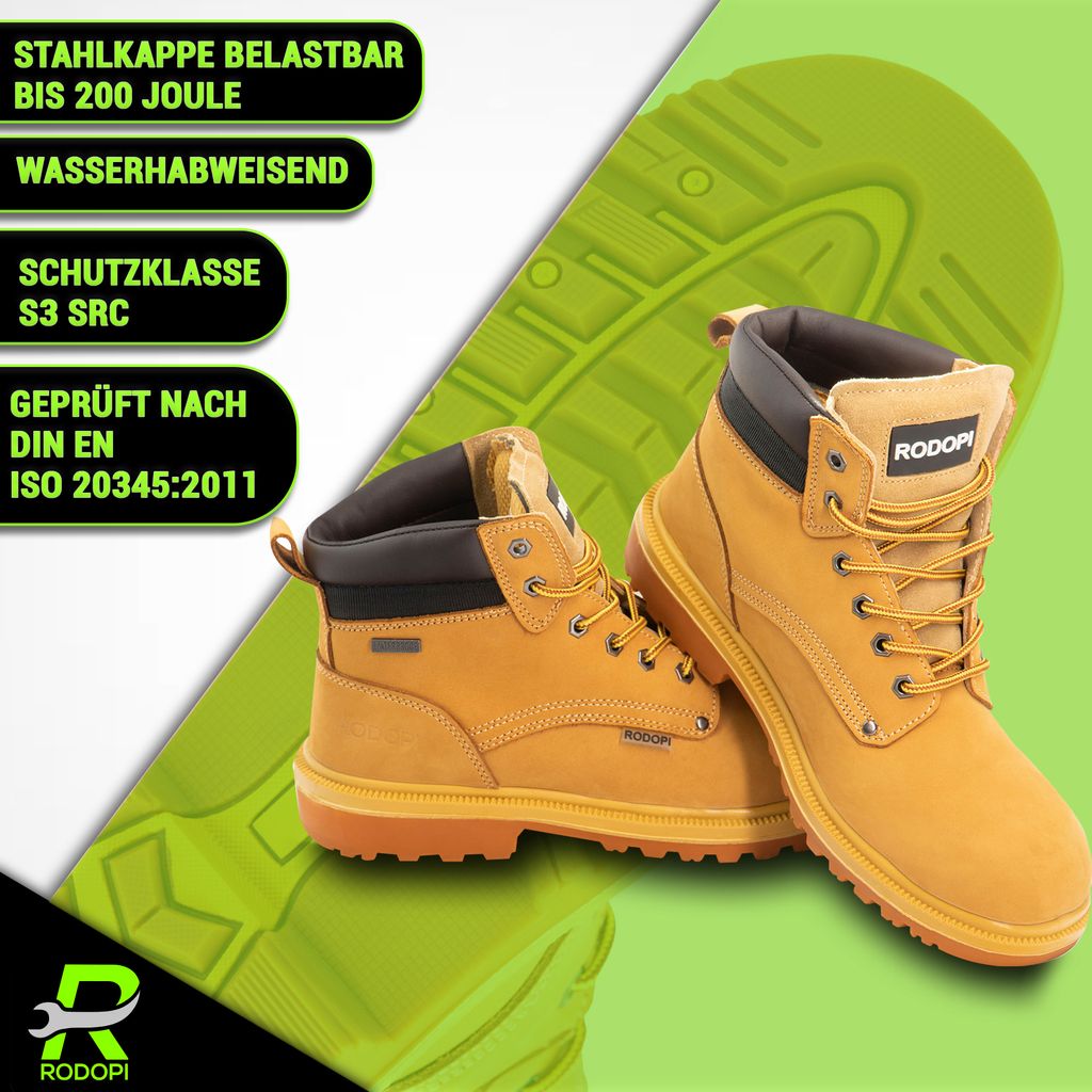 RODOPI Airgee-Ranger S3 SRC Work Shoes for Men and Women, Suede Shoes