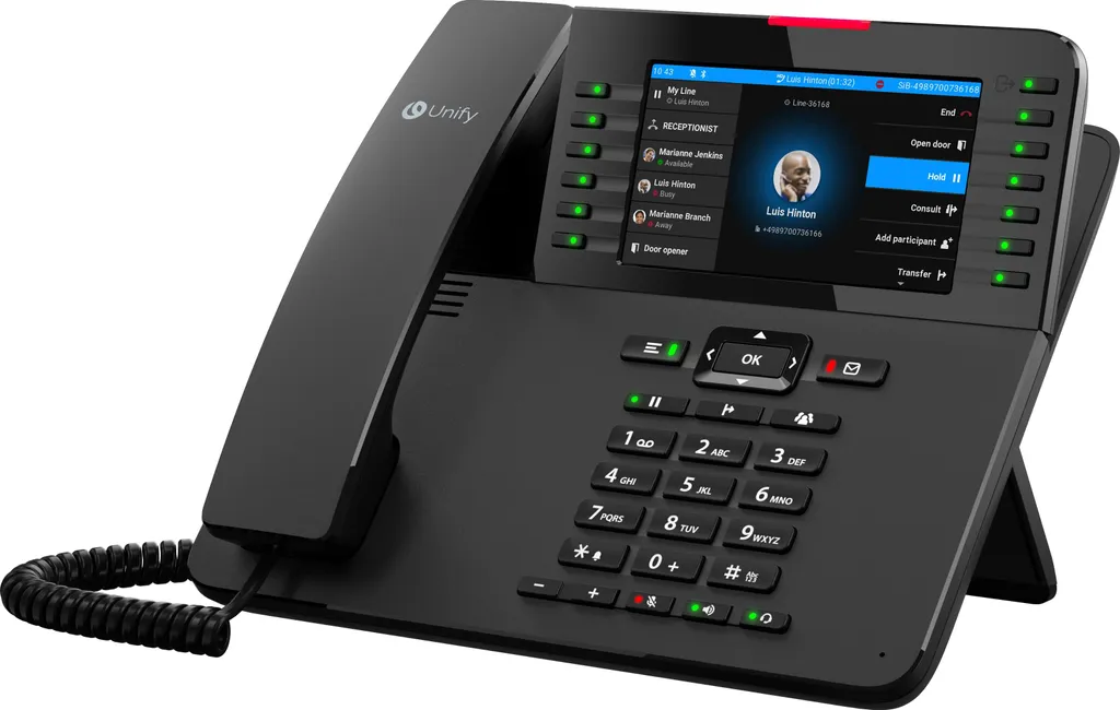 Unify OpenScape Desk Phone CP710 avec écran haute résolution et Bluetooth