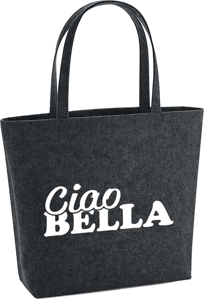 Huuraa Filzshopper Ciao Bella Italien 22 Liter Charcoal Produktbild 