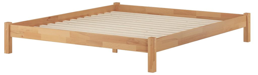 Doppelbett Futonbett ohne Kopfteil 200x200 Buche Massivholz Produktbild 