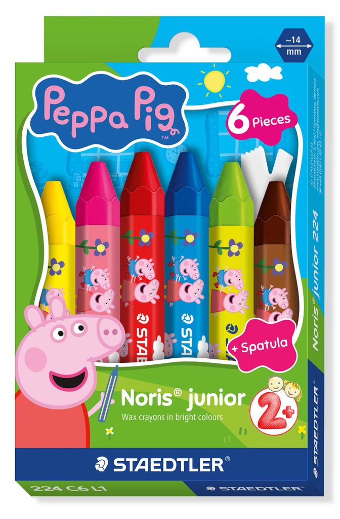 STAEDTLER Wachsmalkreide Noris junior Peppa 6er Kartonetui