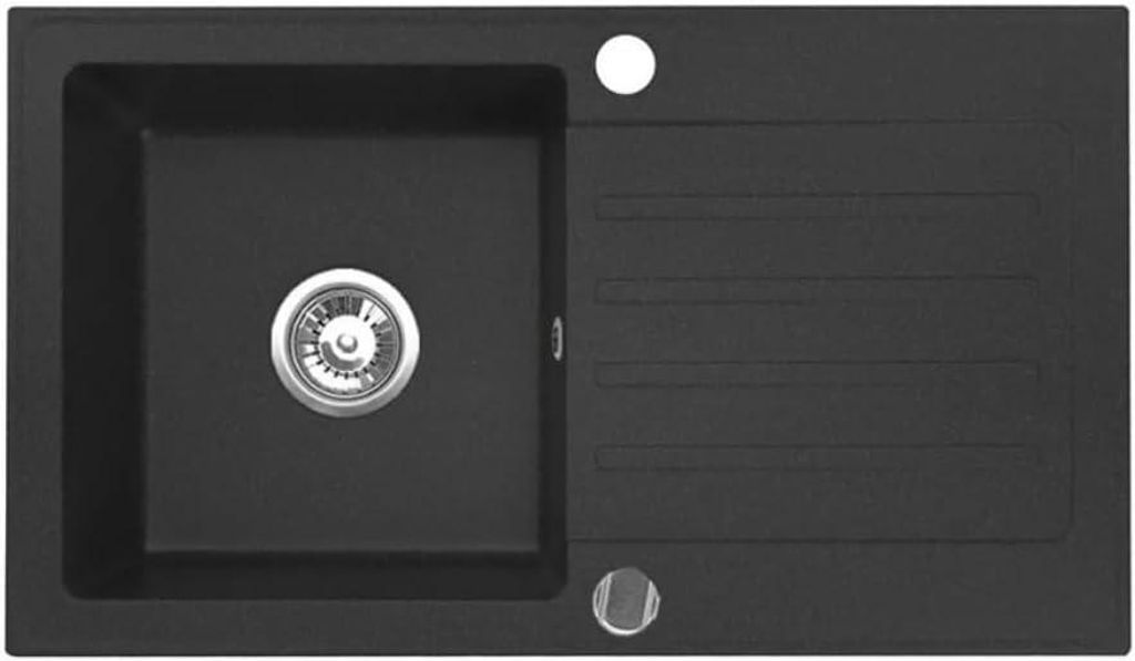 VBChome Lavello in granito 76 x 44 cm Nero Lavello da Immagine del prodotto 
