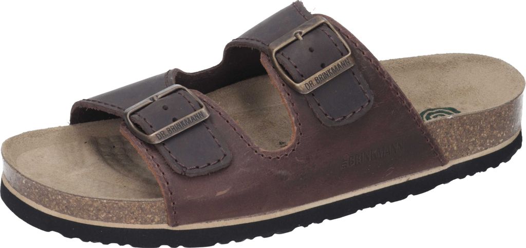 Dr. Brinkmann Herren Pantoletten Leder Clogs 602866, Größe:40 EU, Farbe:Braun