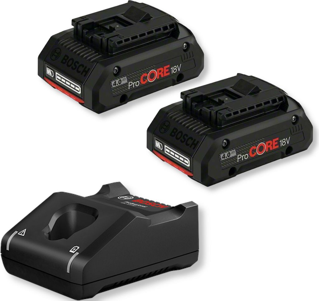 Bosch Starter Set Standard 2x ProCORE18V 4.0Ah + GAL 18V-40 Produktbild 23