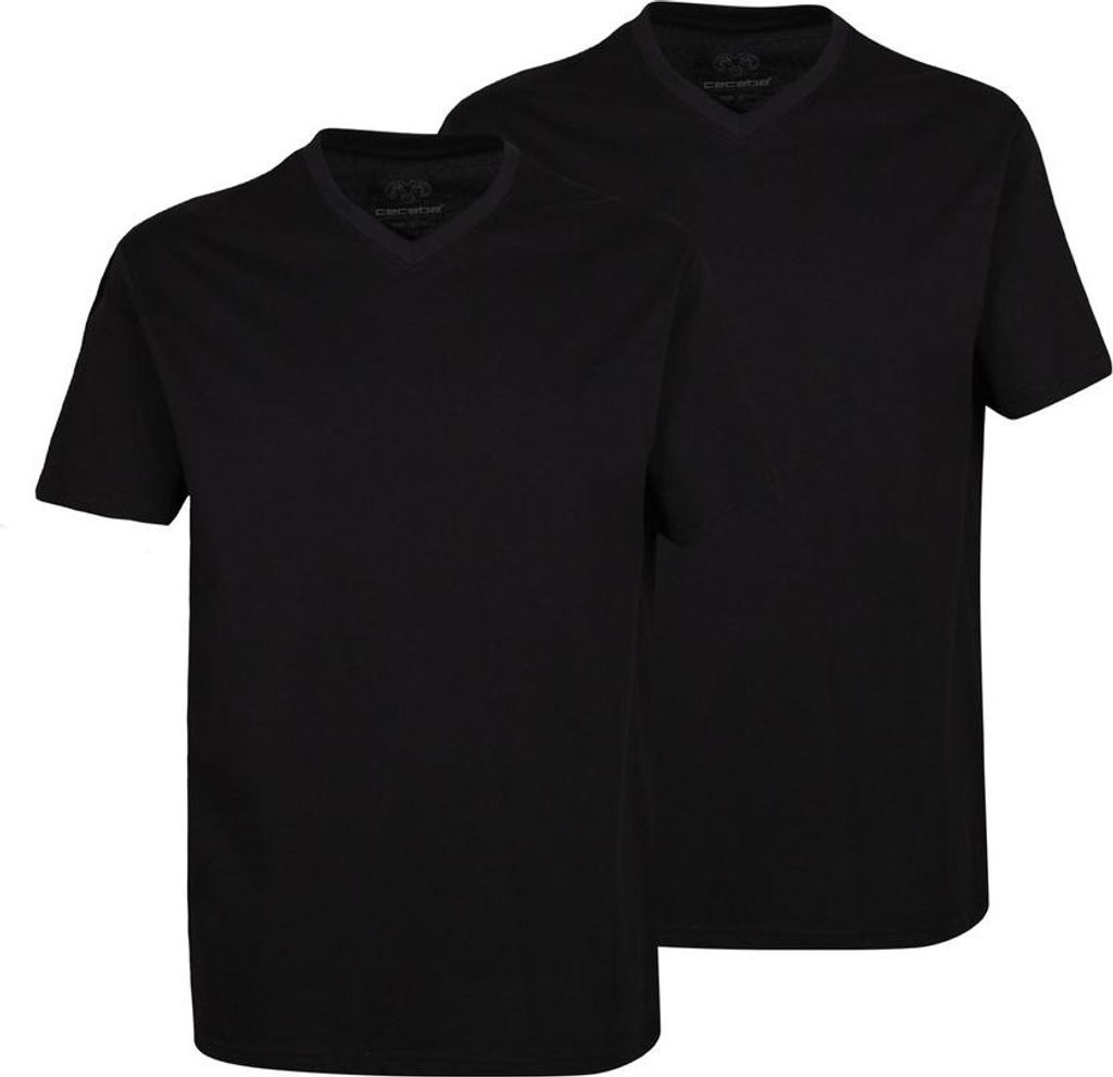 Ceceba 1578 V-Shirts 4er Pack - 9000 black 58