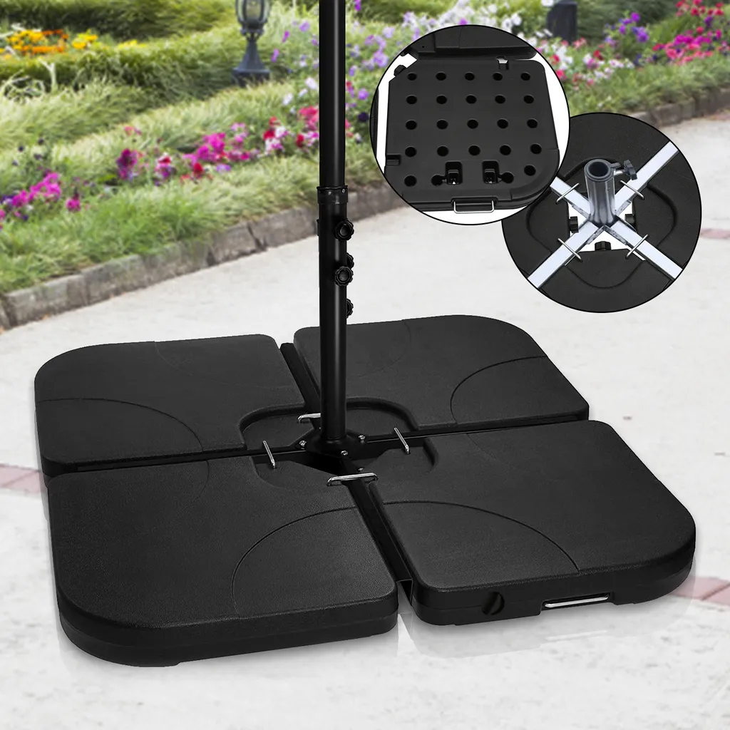 Jopassy Base Ombrellone 80kg - Pesi Riempibili Sabbia/Acqua per Esterni