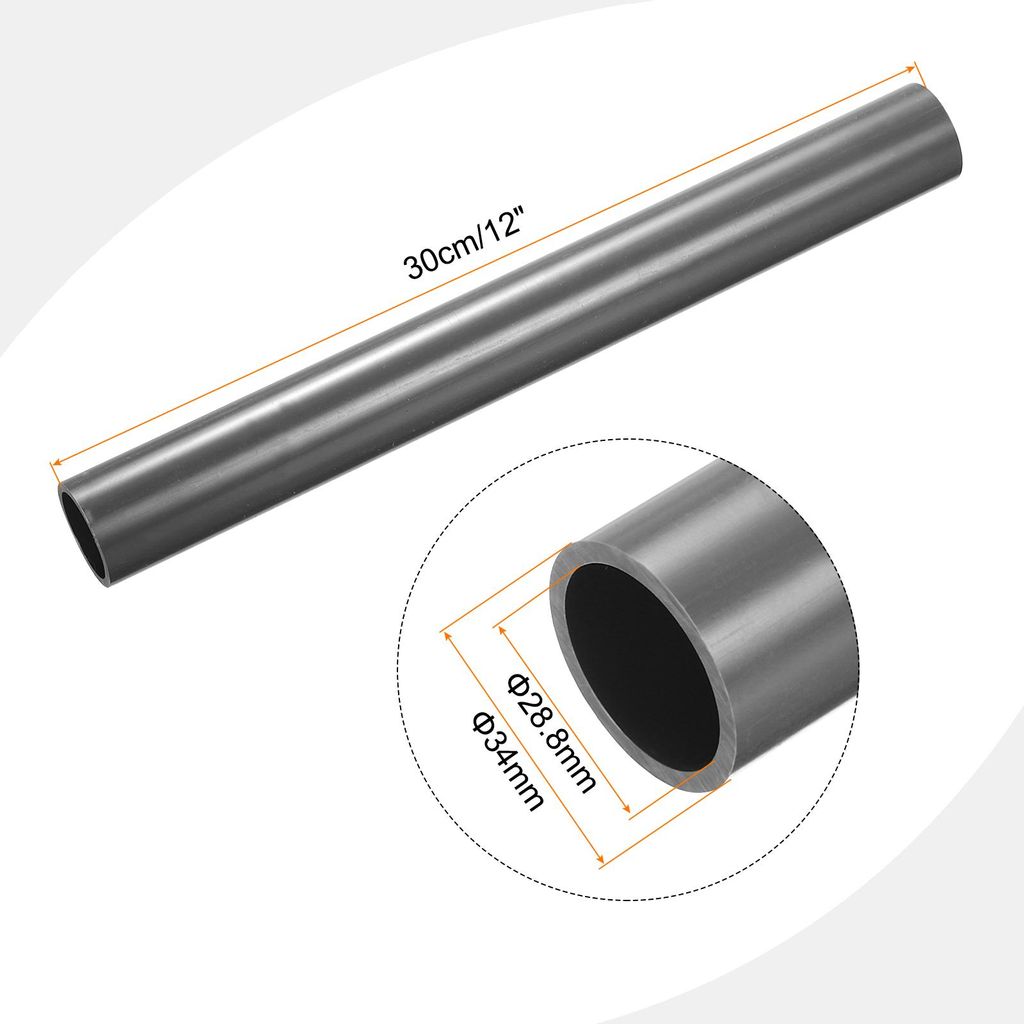 PVC Rohr, Durchmesser 28.8mm L?nge 300mm Rund Kunststoffrohr fš¹r Garten, Aquarium, Wasserleitung, Kabelkanal, lš¹ftungsrohr£šGrau£