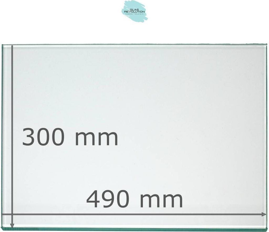 Glasplatte | Glasregal | Glasscheibe - Klarglas - 4 mm Stärke - (89,96 EUR / qm - Mindestbfl. 0,25 qm - Kantenb 5,35 EUR / lfm.) - Viele Maße lie...