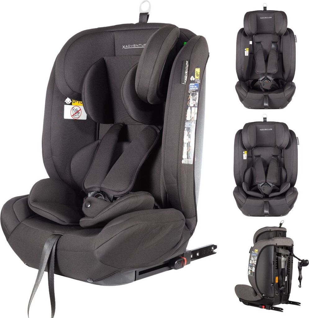 XAdventure Autositz Grow Fix Gruppe 1/2/3 I-Size Schwarz Produktbild 