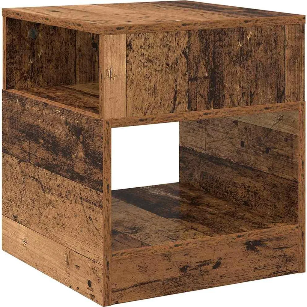 Tavolino in legno riciclato 40,5 x 40 x 45 cm Materiale ligneo
