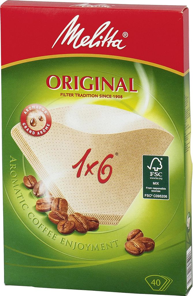Melitta Sacs à filtre marron naturel Gr.1x6 40pcs Image du produit 