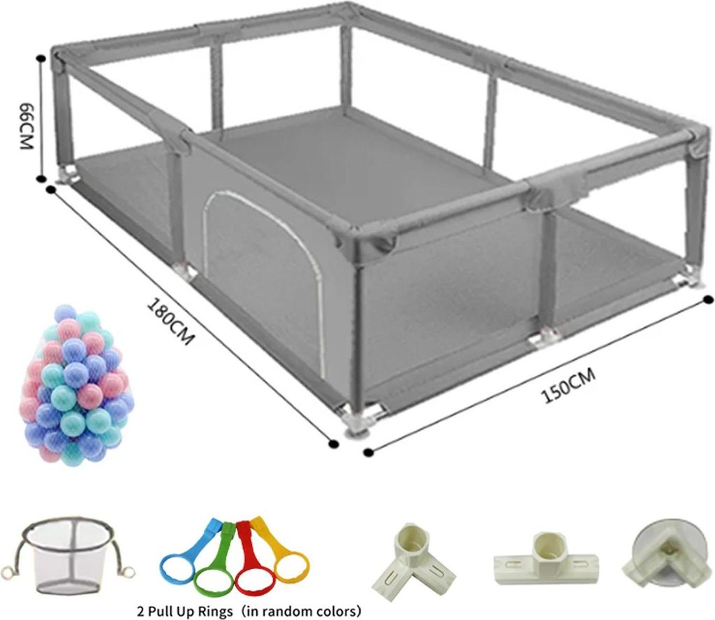Baby Laufstall - Playpen HN-669-1518 - Sicherheitszaun für Kinder - Für 3–6 Jahre - Stabile Seitenwände - Farbe HN-669-1518