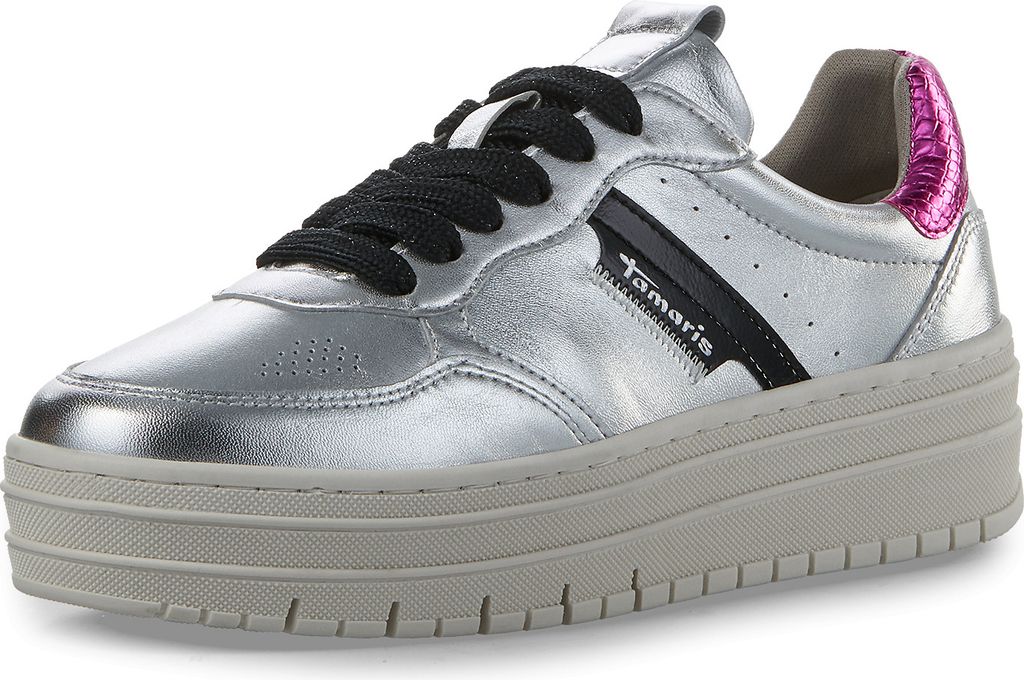 Tamaris Damen Sneaker 23773-43 948-SILVER COMB, Farbe:silber, Grösse:37