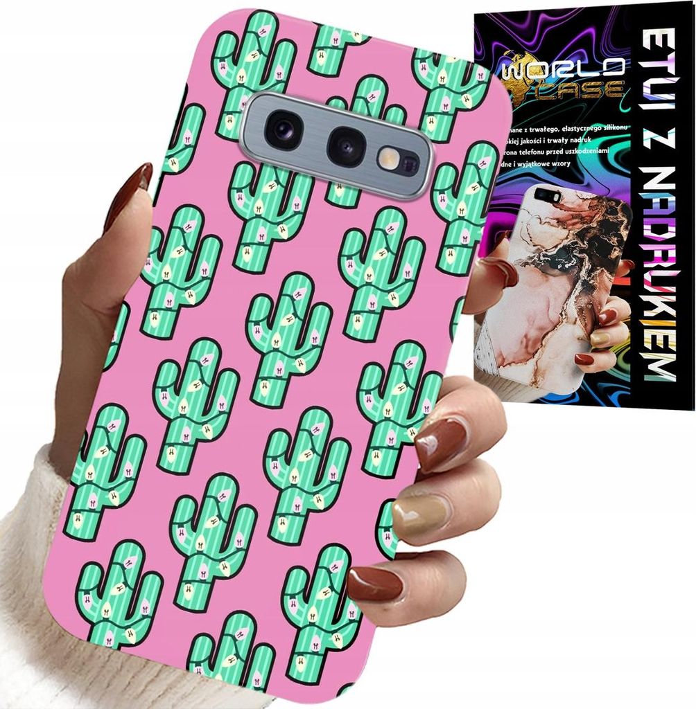 Hülle Für Samsung Galaxy S10E - Kakteen, Kaktus Auf Rosa Hintergrund + Folie