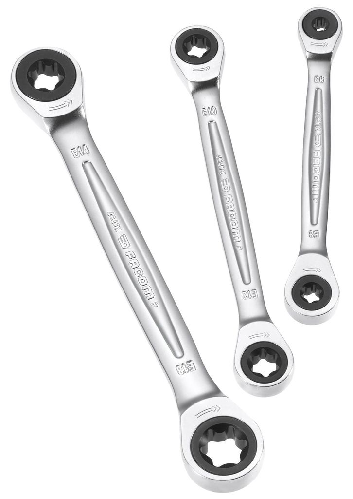 Facom Knarren-Ringschluessel-Set 3-tlg. Produktbild 