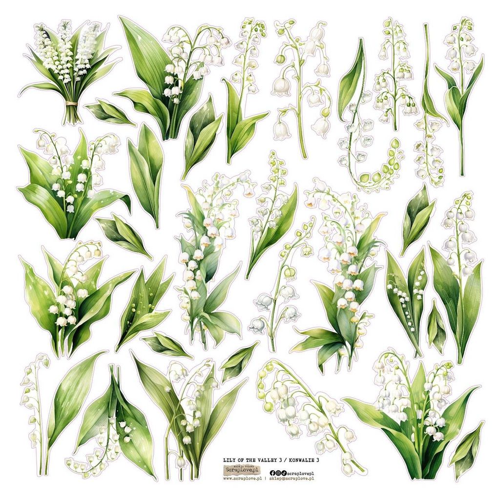 AUFKLEBER - ScrapLove - Primavera 4 ghirlande di fiori Immagine del prodotto 