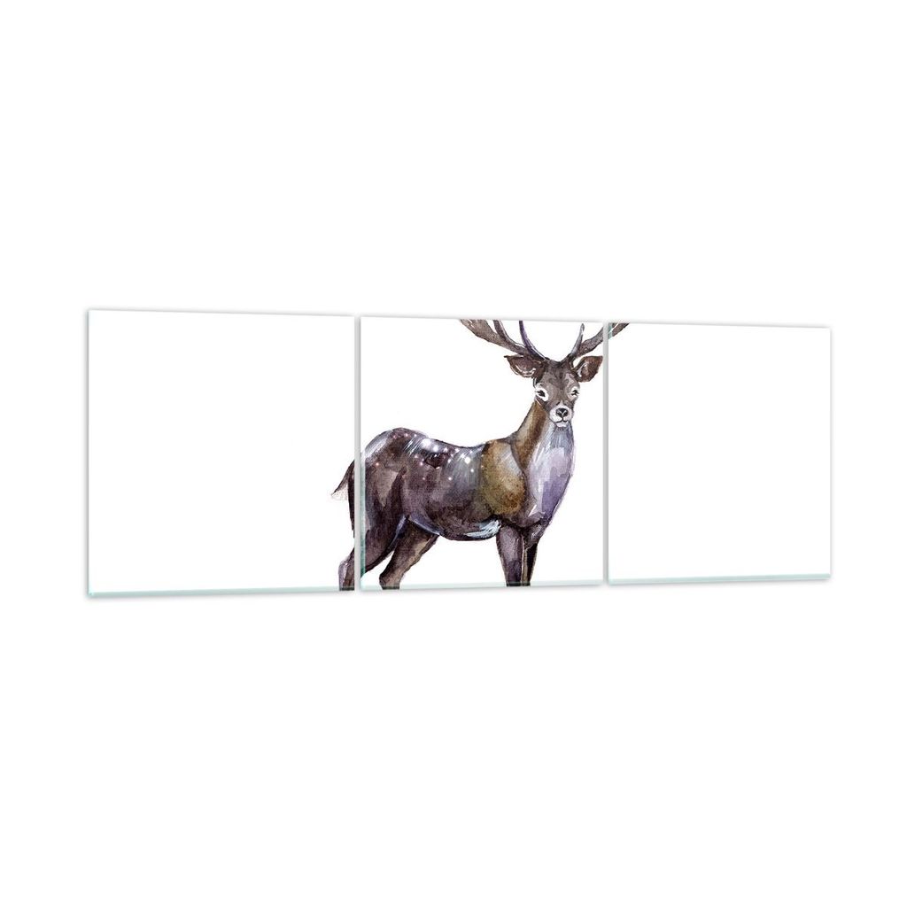 Bilder auf glas - Liebes Tier Wild Wald - 150x50cm - Glasbilder - Wandbilder - Kunstdruck - zum Aufhängen bereit - Wanddekoration aus Glas - Glas ...