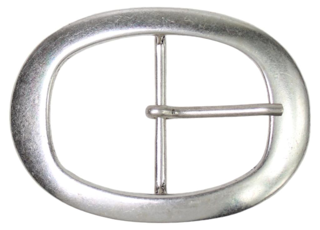 FRONHOFER Gürtelschnalle klassisch oval 4 cm silber, Produktbild 