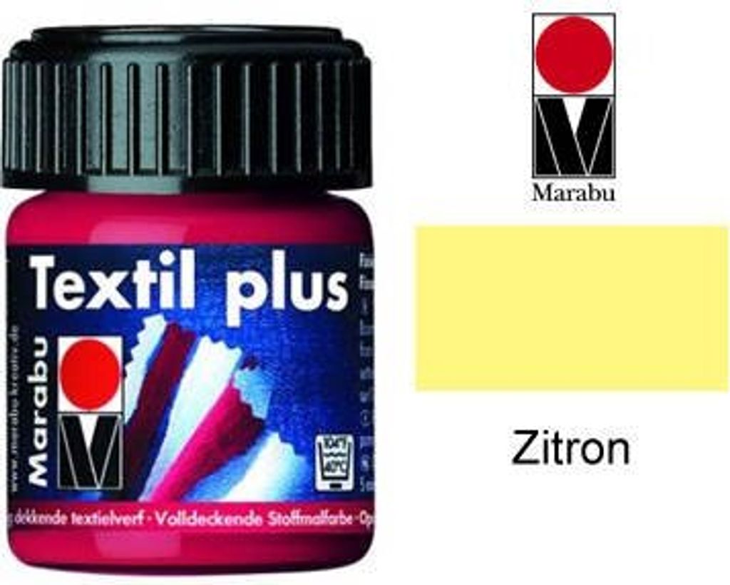 Marabu 17150005020, Gelb, Textilfarbe, Flüssigkeit, 50 ml, Produktbild 