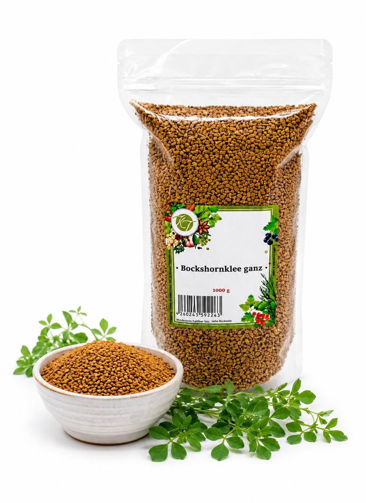 KT 1000g / 1Kg Bockshornklee ganz Bockshornkleesaat Produktbild 