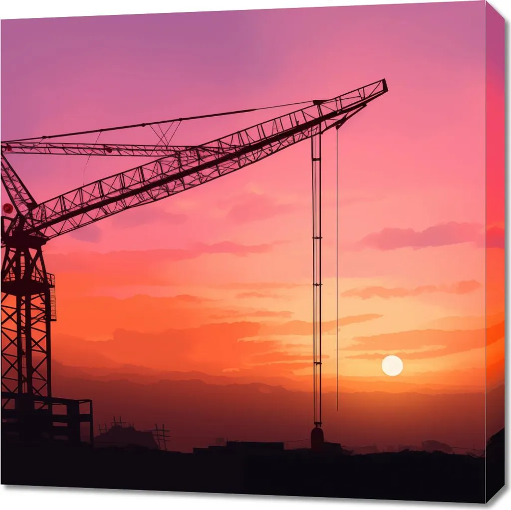 Image Chantier 70x70 cm : Habillez vos Murs avec une Touche Industrielle