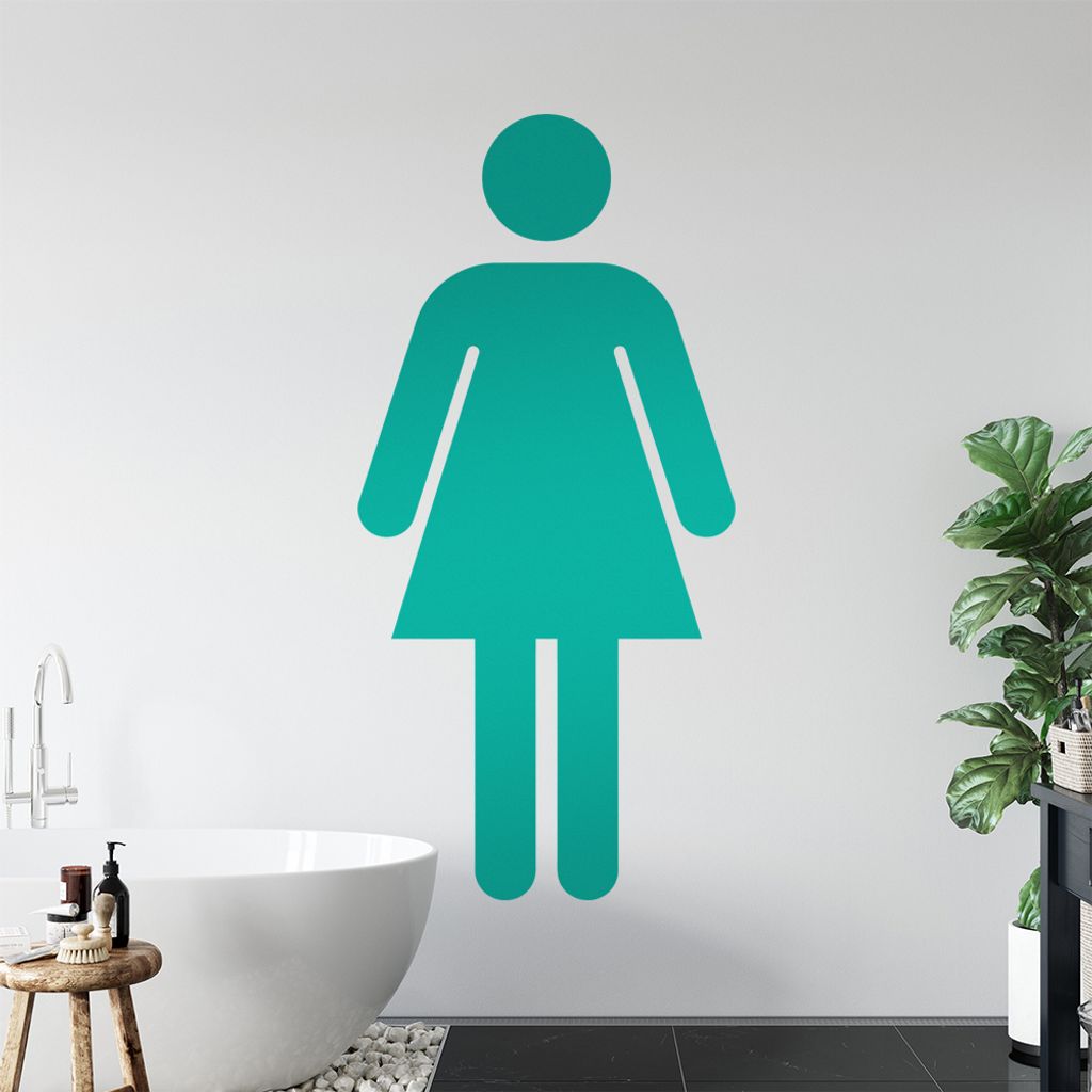 Weiblich Piktogramm Wandtattoo Wandaufkleber Wall Sticker - Dekoration, Küche, Wohnzimmer, Schlafzimmer, Badezimmer
