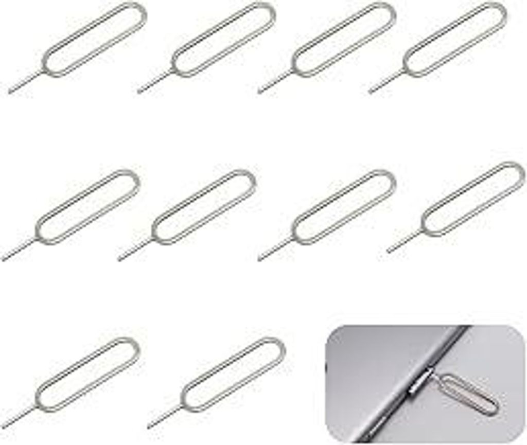 10 Stück SIM Karte Nadel, SIM Kartenträger Auswerfer Pin Auswerfen Removal Tool, SIM Pin Handy Nadel Kompatibel mit Allen iPhone, Android, HTC, S...