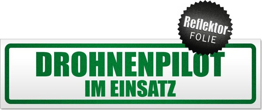Drohnenpilot Im Einsatz Magnetschild Schild magnetisch