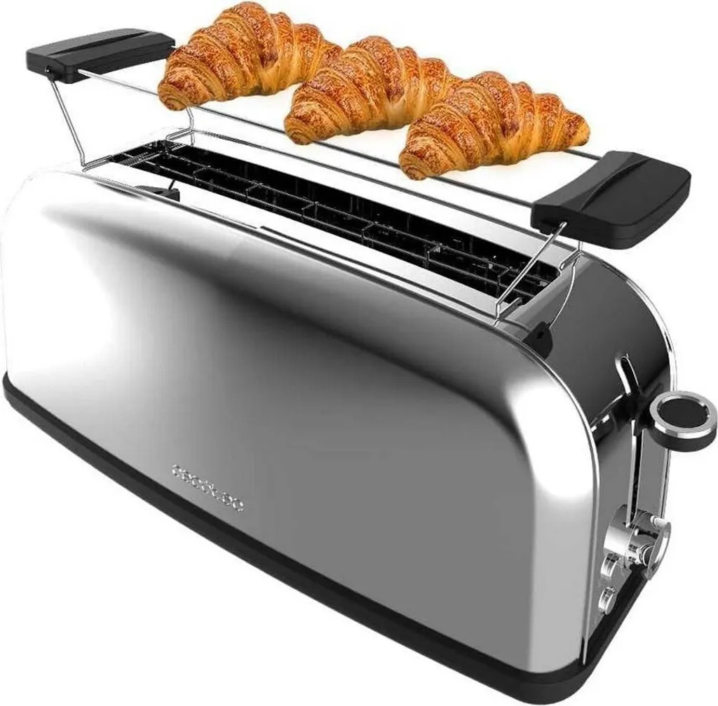 Cecotec Toastin' Time 850 Inox Toaster 850W avec Fente XL en Acier