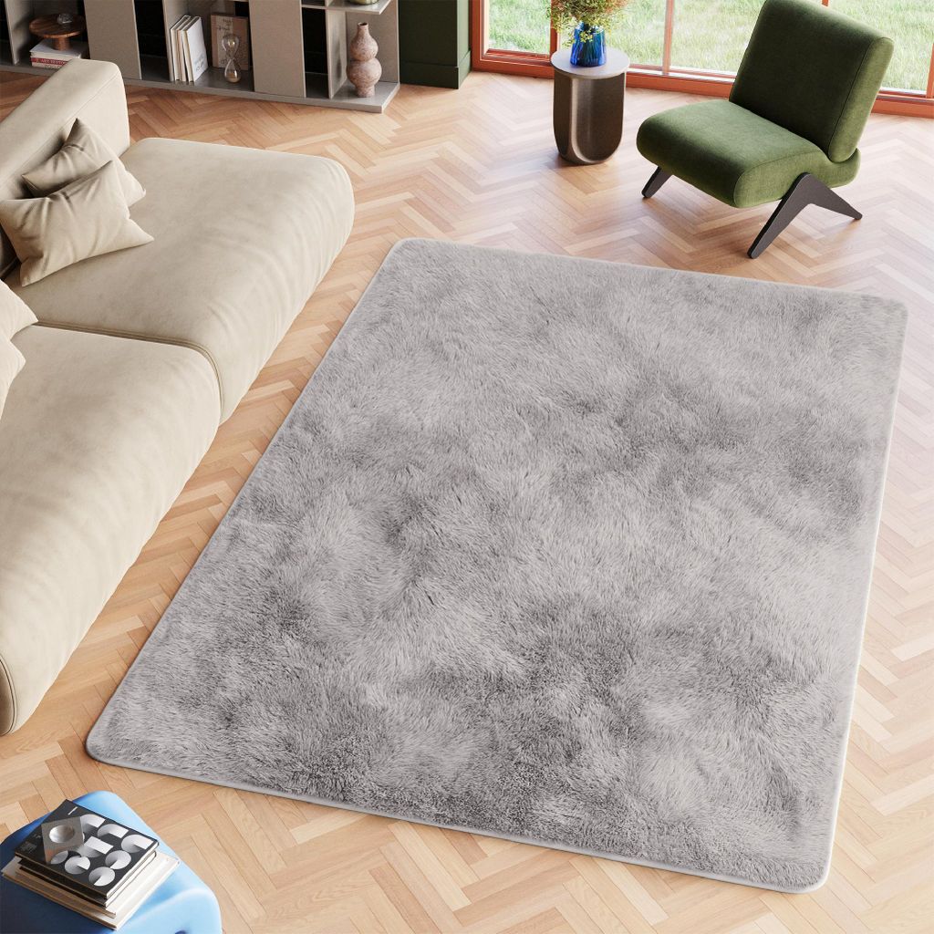 Tapiso Teppich SILK Modern Grau Wohnzimmer 120 x 170 cm