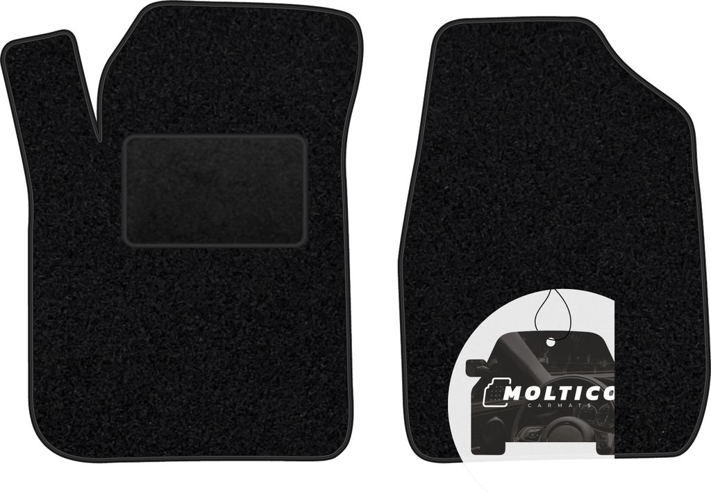 moto-MOLTICO Vorne Fußmatten Auto Velours Autoteppiche Schwarz Automatten Set 2-teilig passend für Chrysler Sebring 2000-2006
