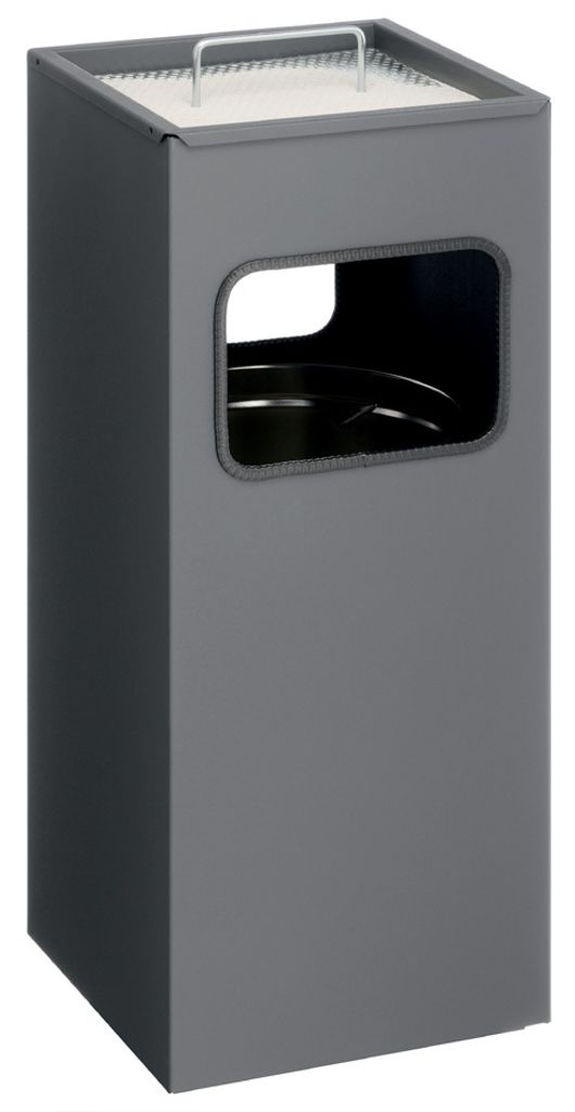 DURABLE Papierkorb METALL mit Ascher 17 Liter anthrazit