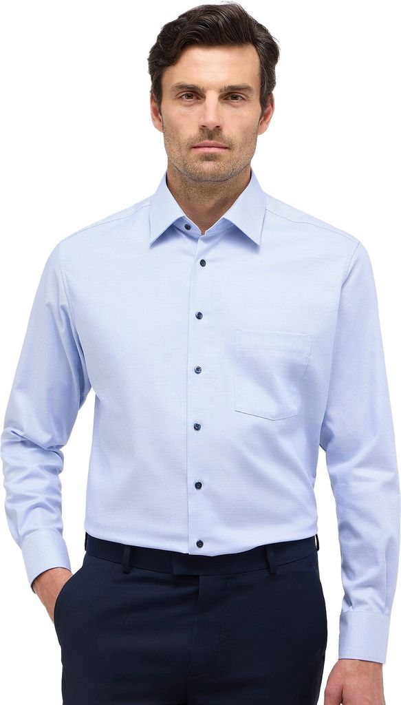 Eterna Hemd blau langarm modern fit