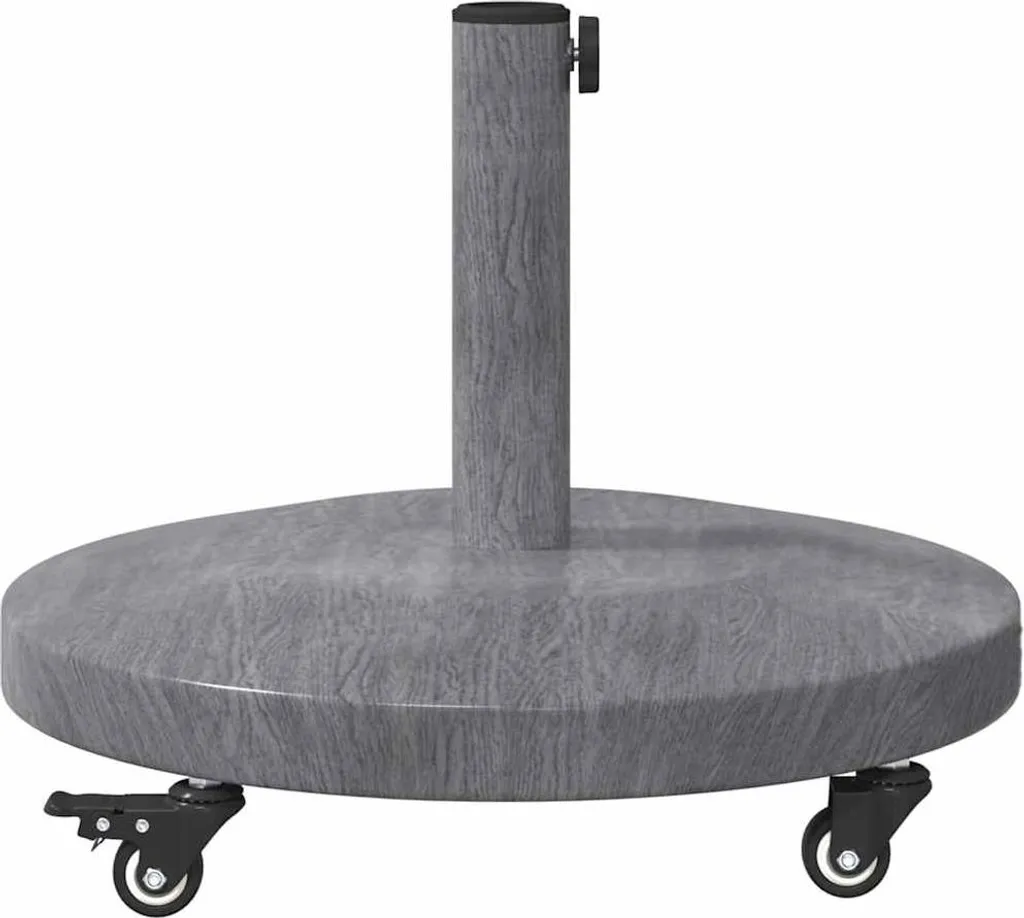 Base per Ombrellone 48x48x32 cm Grigio Scuro - Testata nel Vento - 6