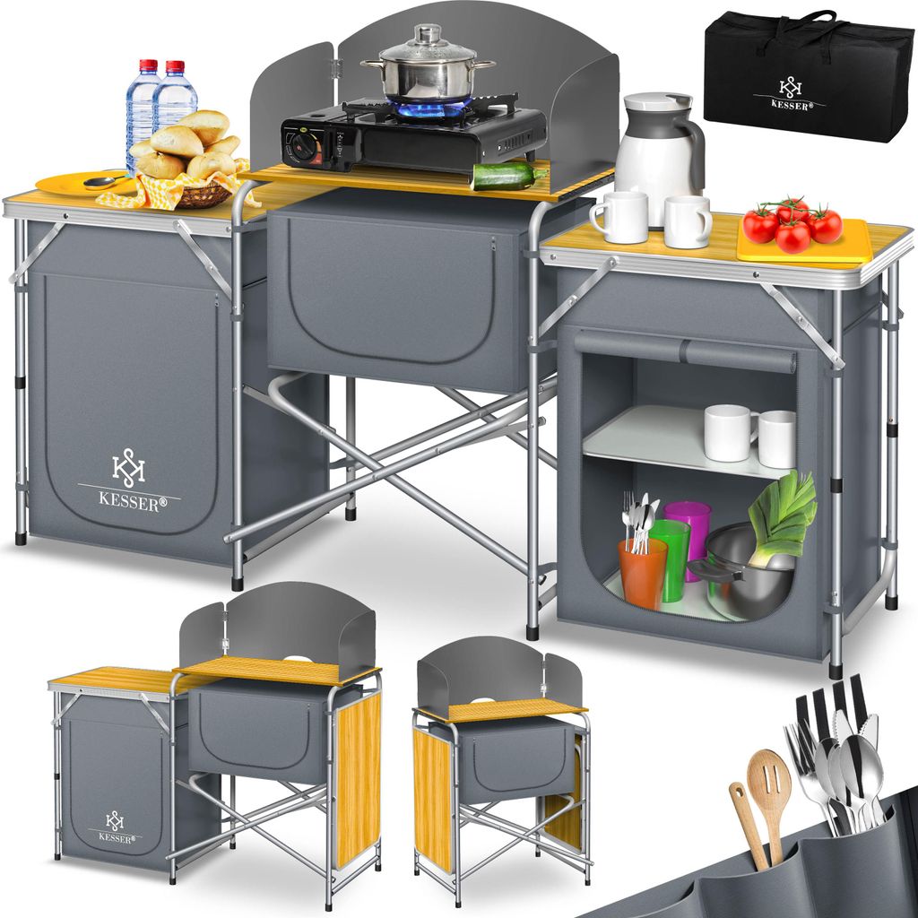 KESSER® Campingschrank, Campingküche mit Aluminiumgestell,  Produktbild 