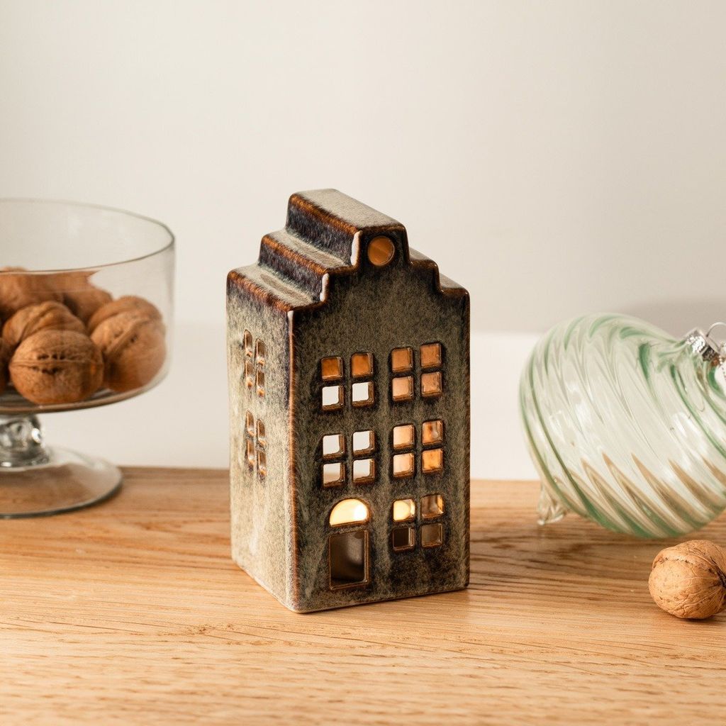 HOMLA Lampion ESMALTE domek ceramiczny 7,5x7,5x15 cm Zdjęcie produktu 6