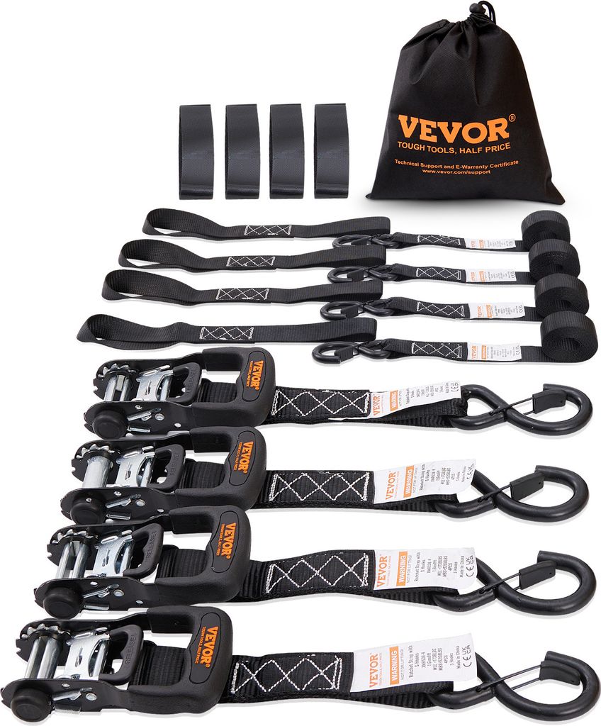 VEVOR 4er-Set Spanngurt 0,04 x 2,4 m Zurrgurt 2362 kg Produktbild 