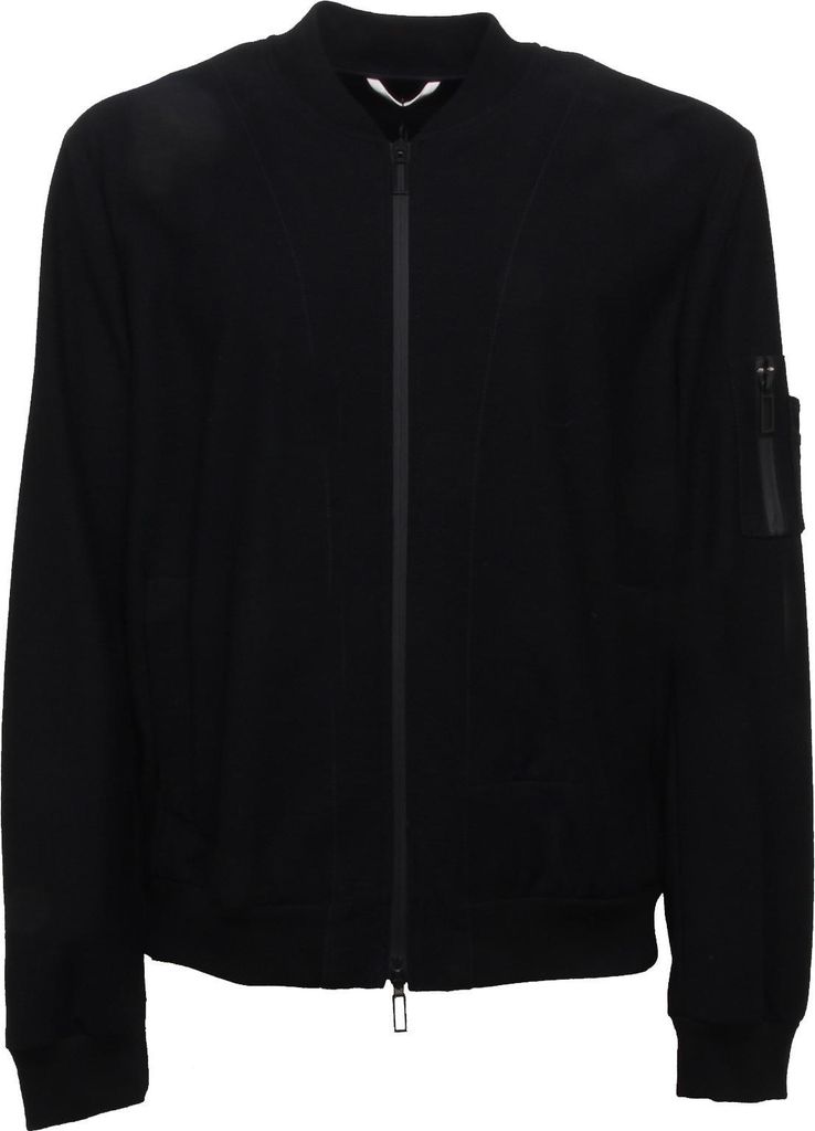 F8566 giubbotto uomo PAOLO PECORA Bomber Baumwolle schwarz Jacke Mann