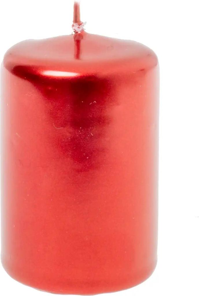 Dekorative Votivkerze Rot Metallic 6 cm