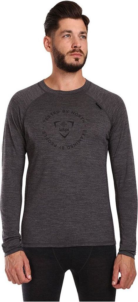 Herren-Basisschicht Kilpi MAVORA TOP-M, DUNKELGRAU, Größe L