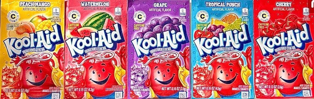 5er Probierpack – Kool‑Aid Ungesüßtes Drink Mix Pulver | Produktbild 