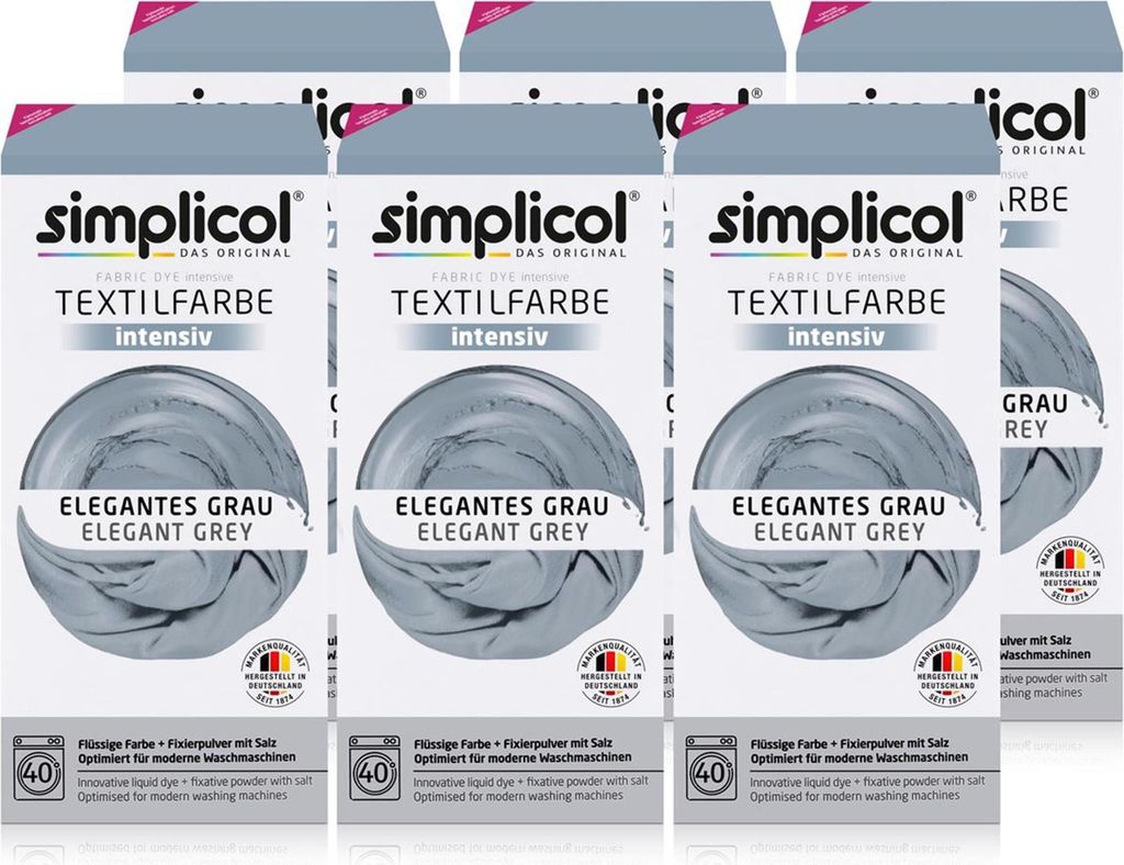 Simplicol Textilfarbe intensiv Elegantes-Grau - Einfaches Produktbild 