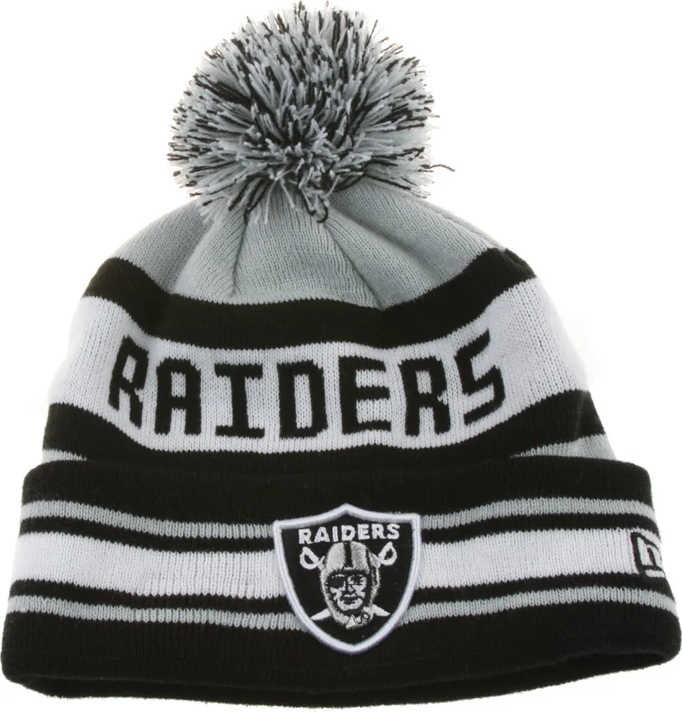 Bonnet Gris Las Vegas Raiders New Era - Protection Froid et Look Sportif