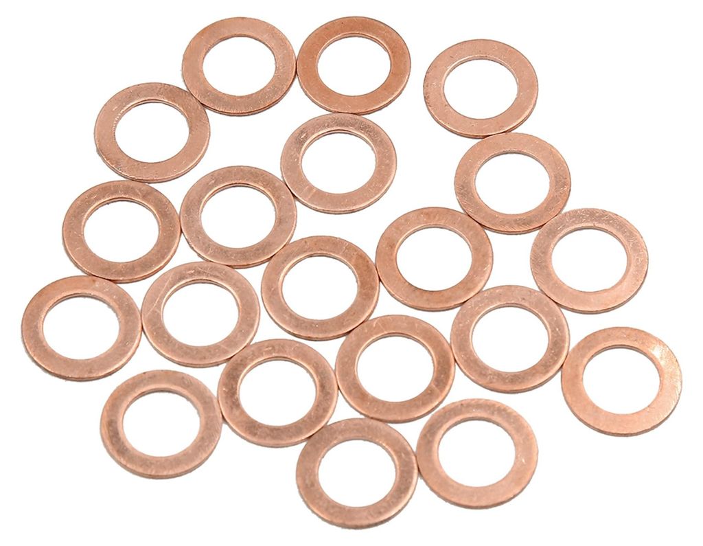 Dichtungsringe, 20 Stück, Kupfer, 11 mm Innendurchmesser, flache Dichtungsringe